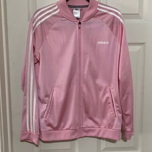 Pink nylon Adidas jacket